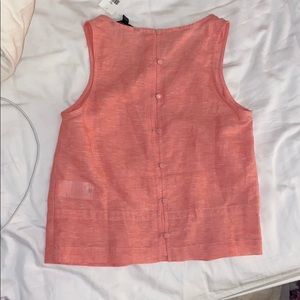 Pink linen tank